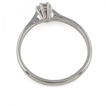 18ct white gold Diamond 0.20cts solitaire Ring size U